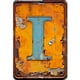 thumbnail image 1 of Placa Metal Vintage Letra I Pintura Hierro Rectangular Arte La Pared Barra 20x30cm, 1 of 9