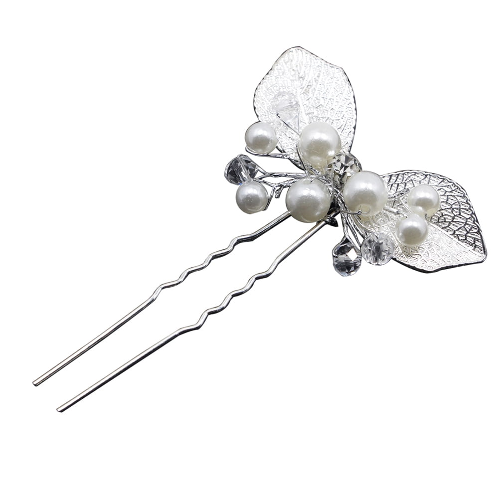 silver scissors-shaped hairpin bridal hair accessories wedding Details about   sweet gold