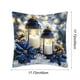 thumbnail image 3 of Uuiauoio Christmas Holiday Pillow Covers Linen Cushion Cases Santa Snowman Reindeer Pattern Decorative Throw Pillow for Sofa Bed Living Room Home Decor Festive Seasonal Accent, 3 of 6