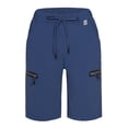 thumbnail image 2 of Mapamyumco Women's Hiking Cargo Shorts Ultra Stretch Quick Dry Lightweight for Camping Travel Golf with Zipper Pockets Navy XS, 2 of 6