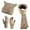 A-Khaki459, variant on Bibifish Womens Hat Gloves Scarf Sets Beanies Hat Long Scarves And Touchscreen Gloves Trendy Winter Warm 3 Pc Cold Weather Hat Gloves Scarf Sets