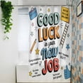 thumbnail image 4 of Shower Curtains for Bathroom-66"x72",Good Luck New Job Quote Waterproof Bath Curtain Grommet Shower Curtain Set with Hooks,Congratulations Your're Great Washable Bath Accessories, 4 of 7