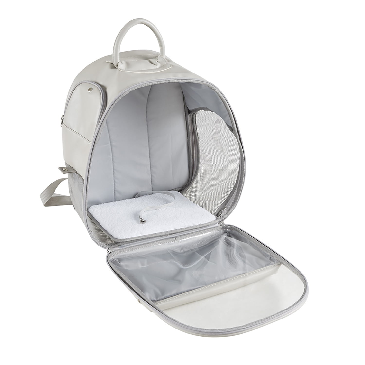 Pefilos 15.5" Pet Carrier Backpack for Small Cats and Dogs, Pet Bag, Ventilated Design, Designed for Travel, Hiking, Outdoor Use, Gray Pefilos 15.5" Pet Carrier Backpack for Small Cats and Dogs, Pet Bag, Ventilated Design, Designed for Travel, Hiking, Outdoor Use, Gray