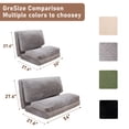thumbnail image 4 of Folding Sofa Bed,Extra Thick and Long Fluffy 4 Position Convertible Flip Lounge Chair,Foam Filling Folding Matress Sofa Bean Bag with Washable Cover,Grey,30x95 Inch, 4 of 11