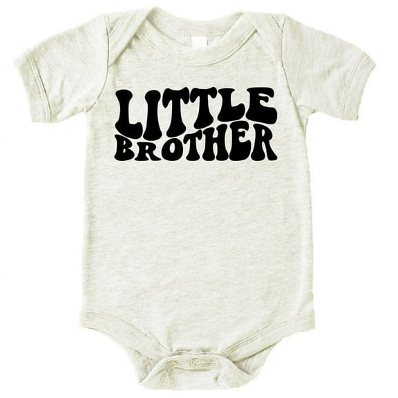 Little Brother Groovy Wavy Bodysuits Natural Heather Bodysuit 18 Months