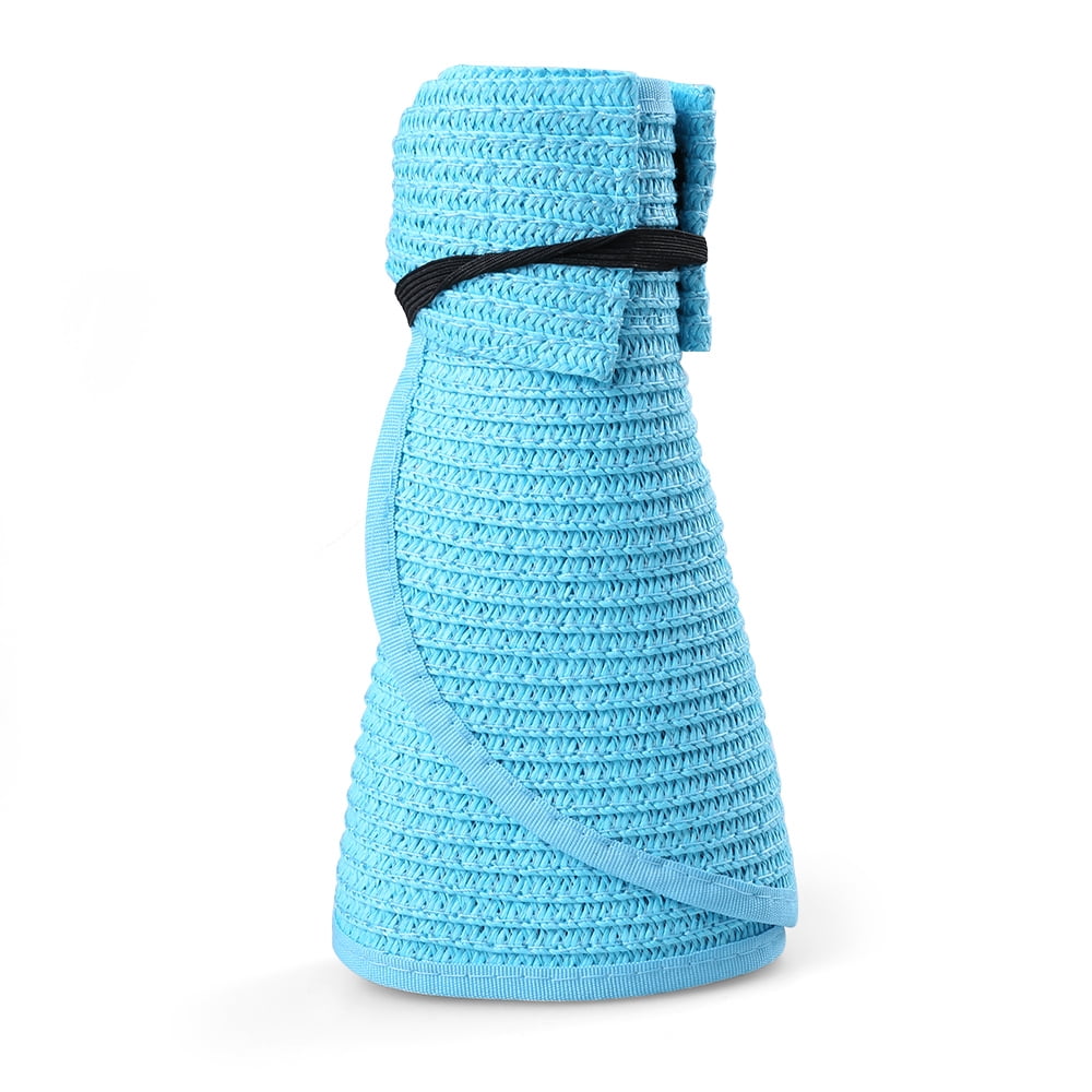 Fashion Women's and Girl's roll-up Summer Bow Tie Straw Visor Sun Hat