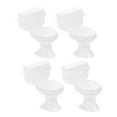 thumbnail image 6 of 4pcs Toilet Seat Cake Topper Miniature Dollhouse Bathroom Furniture Tiny Toilet Toy for DIY Crafts and Mini Home Decor, 6 of 8