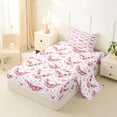 thumbnail image 2 of Erosebridal Pink Pigs Twin Sheet Sets,3D Heart Print Bedding For Girls 3 Pieces, 2 of 6