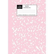 YOUNG DREAMERS PRESS Pastel Stationery Notebooks A5: Marble Notebook A5: Pastel Pink Marble Wide Ruled Journal (Series #1) (Paperback)