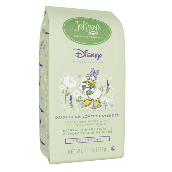 Joffrey's Coffee - Daisy Duck Lovely Lavender,Disney Specialty Coffee Collection, Medium Roast, Arabica Beans, Sweet Amber Honey & Lavender Flavor, Brew or French Press (Ground, 11 oz)