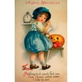 thumbnail image 2 of Vintage Apple Collection 13x18 White Modern Wood Framed Museum Art Print Titled - Halloween Blue Girl Clock.tif, 2 of 4
