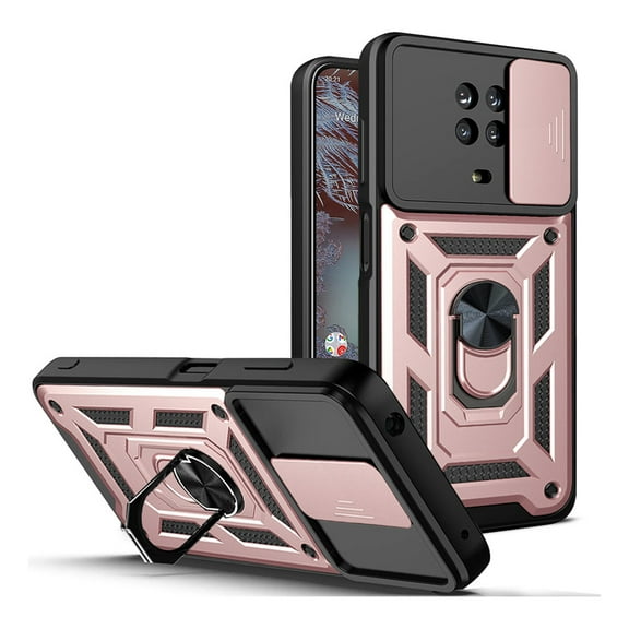 For Nokia C30 X100 Phone Case, Impact Resistant Metal Ring Magnetic Support Kickstand Drop Protector Cover