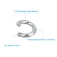 thumbnail image 3 of Unique Bargains 200Pcs Open Jump Rings, 8mm Stainless Steel O Rings, Split Rings Circle Clasp Connecting Ring, Silver, 3 of 7