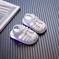thumbnail image 2 of Duqingm Toddler Fisherman Sandals Toddler Classic Fisherman Sandals Girls Closed Toe Water Pool Beach Sandal Naturally Splay White,6, 2 of 7