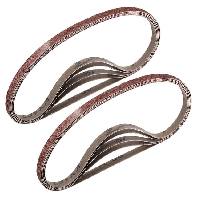 Cinta de lijado de 3/8 pulgadas x 21 pulgadas 60 granos para lijadora de banda 10 piezas