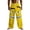 Yellow, variant on UVEASISHA Mens Funny Pants with Pockets Summer Loose Straight Leg Linen Pants Novelty 3D Cartoon Print Beach Slacks Stretch Waist Drawstring Trousers Mint Green L