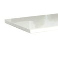 thumbnail image 3 of Benjara 63 Inch Dining Table, Modern White Lacquered Rectangular Top, Steel Base, 3 of 6