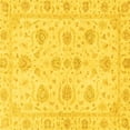 thumbnail image 1 of Ahgly Company Machine Washable Indoor Square Oriental Yellow Traditional Area Rugs, 4' Square, 1 of 4