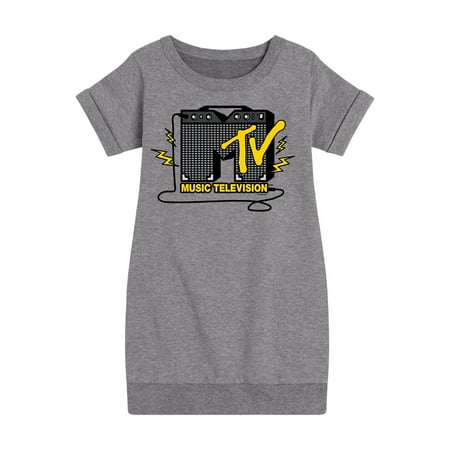 

MTV Logo - Guitar Amp - Toddler And Youth Girls Fleece Dress