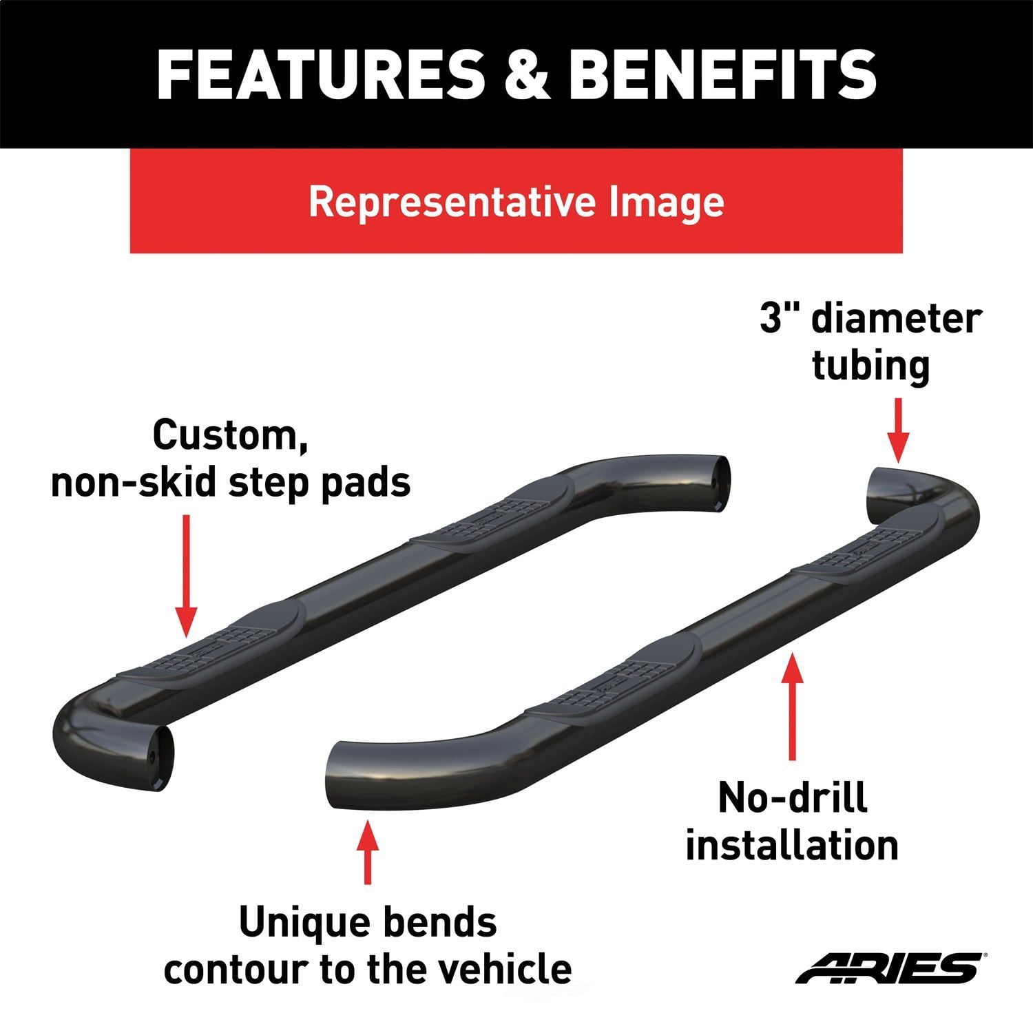 Aries Off Road 209043 Fits select: 2021-2023 FORD BRONCO SPORT