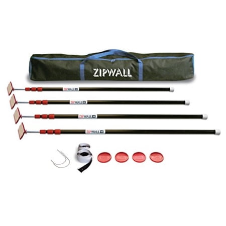 Good ZipWall zippole 10' Spring-Loaded Dust Barrier Poles, 4-Pack
