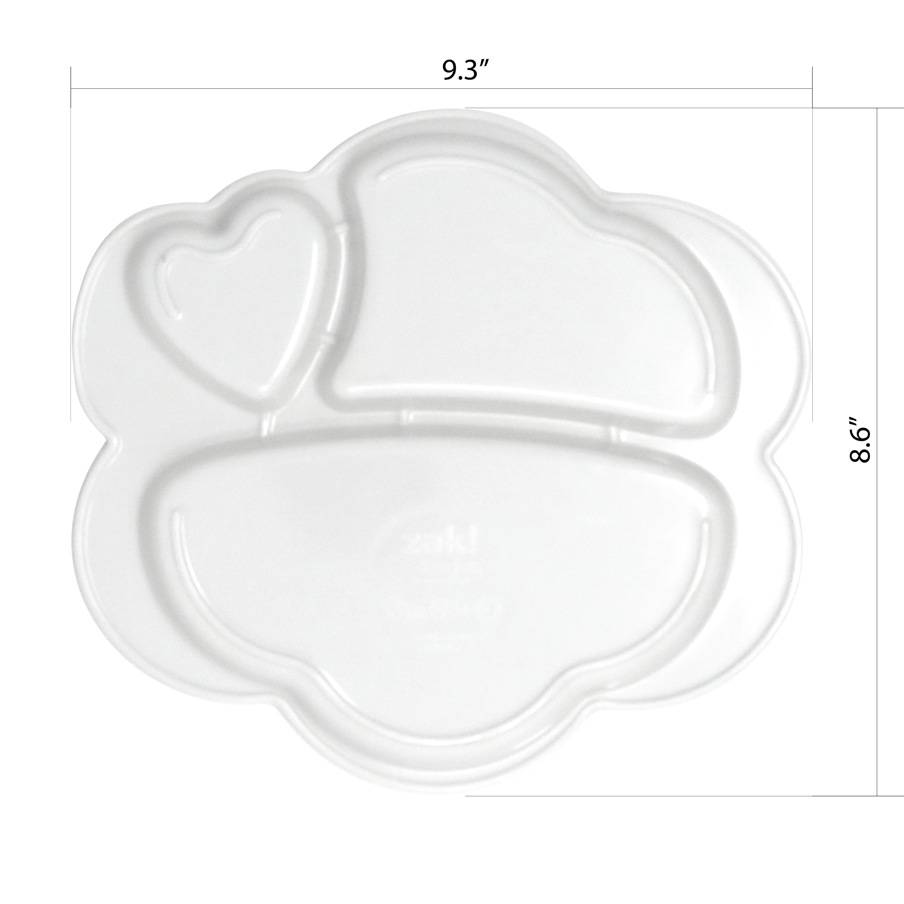 Zak Designs Kids 3-Section Divided Plastic Plate Durable Melamine Break-resistant BPA-Free - image 2 of 3