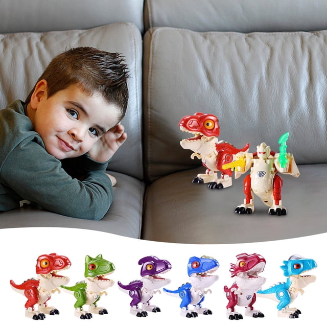 Xihbxyly Dinosaurio Robot de Aleación, Deformación Flexible, Construcción de Aleación Resistente, Juego Interactivo Imaginativo, Apto para Niños y Niñas, 2 Formas Convertibles, Juego Completo, Diseño