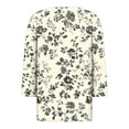 thumbnail image 4 of CYMMPU Floral Printed V Neck Blouses for Women Dressy Casual Spring Topss 3/4 Sleeve Loose Fit Fall Fashion Shirts Business Elegant Work Topss Multicolor XXXXL, 4 of 5