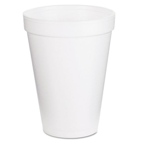 12J12 Foam Cups, 12 oz., White (Pack of 1000)