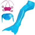 thumbnail image 3 of Disfraz de sirena para Halloween, traje de baño con lentejuelas de cola de sirena, escamas de pescado, trajes de vestir para niña, gran oferta, 3 of 4