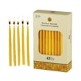 thumbnail image 2 of Zion Judaica Quality Natural Beeswax Hanukkah Candles Set of 45 - Standard Size Chanukah Candle 5.75" Tall - Premium Bee Wax Chanukkah Candles Fits Standard Menorahs Natures Best Bees wax Candles, 2 of 5