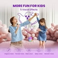 thumbnail image 4 of BONAOK Mini Karaoke Machine for Kids, Portable Karaoke Speaker with 2 Wilreless Microphones and Bluetooth for Home Party, Birthday Gifts for Girls(Purple), 4 of 11