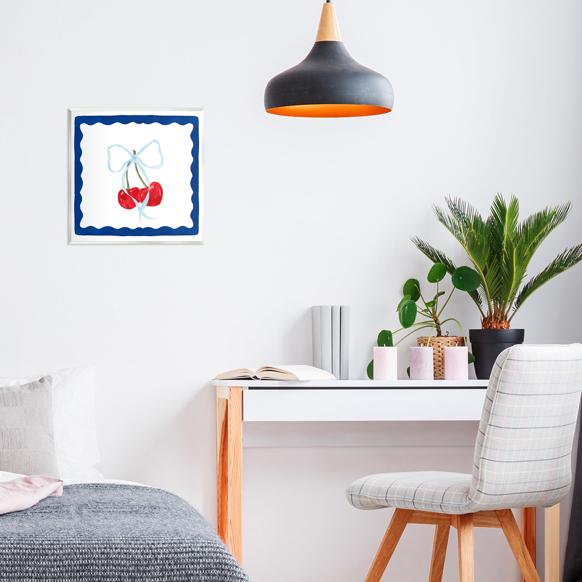 Stupell Industries Summer Bordered Cherries Wall Plaque Art, design by Lucille Price