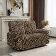 thumbnail image 2 of Garronmavis Leopard Print Recliner Slipcovers Stretch Recliner Chair Cover Washable Lazy Boy Chair Covers 2 Seat Sofa Recliner Set Non Slip Reclining Furniture Protector Couch Cover, 2 of 7