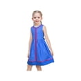 thumbnail image 4 of Girls Dress Blue Polka Dot Zigzag Vintage Retro Button Sleeveless Summer 10 Years, 4 of 7