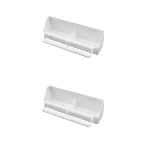 Billuyoard Plastic Hanging Pet Parrot Bowl Feeding Water Cage Food Bird Dispenser Tipo 1 2piezas