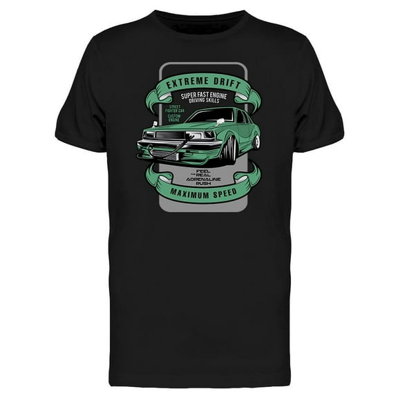 Extreme Drift Racing Car T-Shirt Men -Image by Shutterstock, Male Large