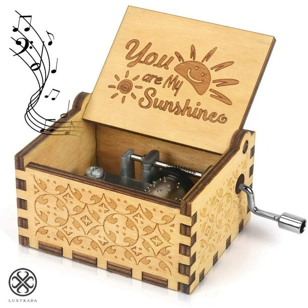 Luxtrada You are My Sunshine Music Box Wood Personalizable Music Box