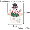 thumbnail image 2 of Christmas Napkin Rings Set of 6, Metal Snowman Napkin Holder Rings Serviette Napkin Buckle for Christmas Holiday Party Dinner Wedding Banquet Winter Dining Table Setting Decor, 2 of 5