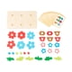 thumbnail image 3 of Juego de rompecabezas de madera con flores apilables, clasificación de colores y formas, juguetes sensoriales, juguetes educativos para niños y niñas, 3 of 9