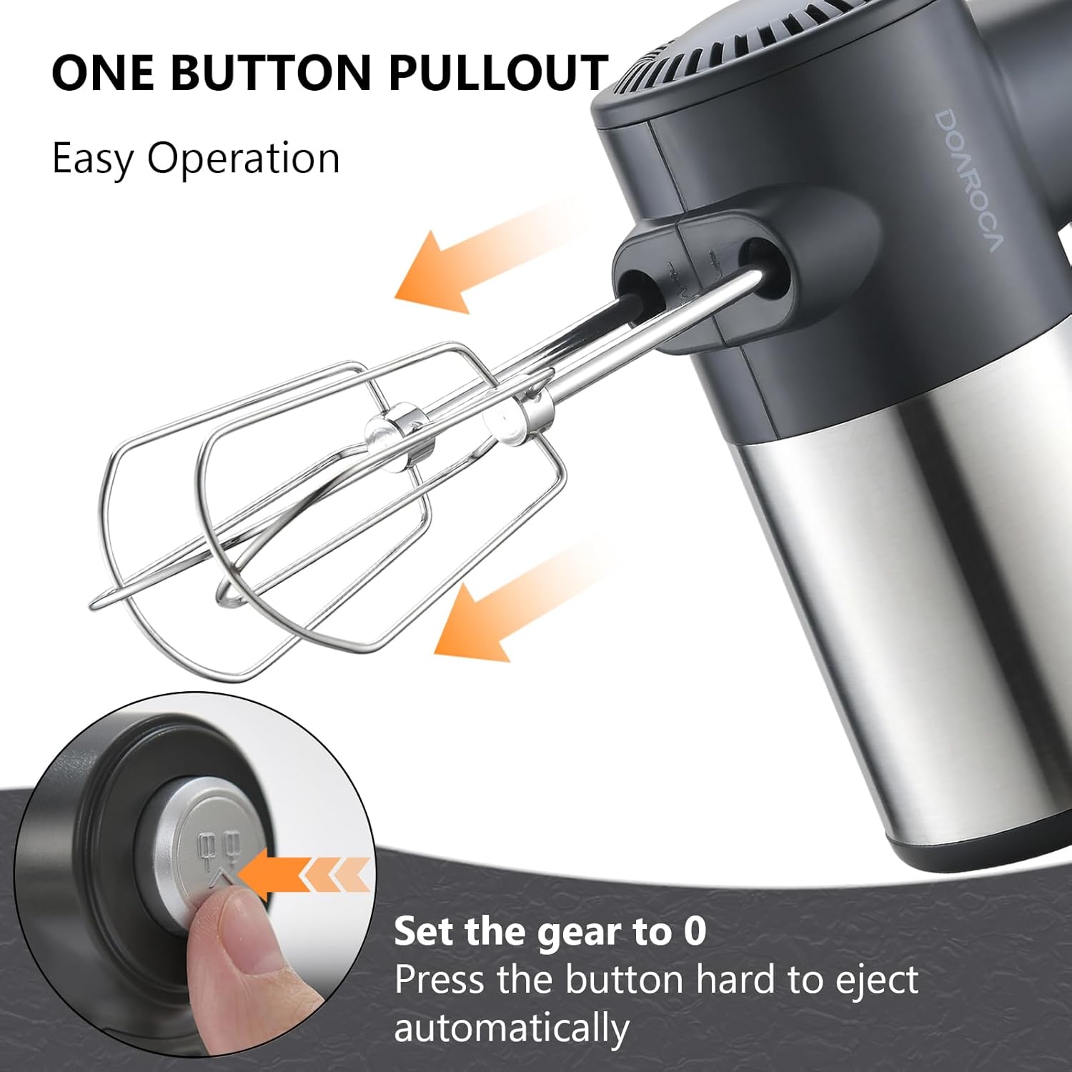 7-Speed Cordless Hand Mixer with Digital Display Rechargeable Electric Mixer Handheld 6 Stainless Steel Accessories Whisks Beaters Dough Hooks Black