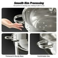 thumbnail image 5 of WARMOUNTS Round Chafing Dish Buffet Set 2 Pack, 5QT Buffet Chafe Warmer Set, Polished Stainless Steel Chafing Dish for Buffet with Glass Lid & Holder for Party Events, No Finger Cuts, 5 of 12