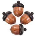 thumbnail image 4 of Acorns Decorating Brown Wood 4pcs, 4 of 6