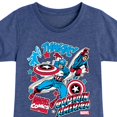 thumbnail image 3 of Marvel Captain America - Stickers - Toddler and Youth Girls Fitted Short Sleeve Graphic T-shirt, 3 of 5