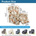 thumbnail image 3 of Renewold Ghost Flower Pumpkin Recliner Couch Cover Wear Resistant Reclining Couch Cover 4 Pieces Stretch Recliner Slipcover Furniture Protector Halloween Autumn Home Decor, 3 of 8