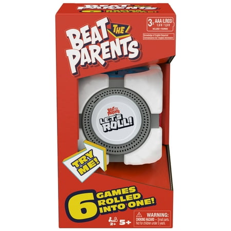 Spin Master Games, Beat the Parents: Let’s Roll!, 6-in-1 Electronic Game Cube, 2-6 Players, for Ages 5 and up
