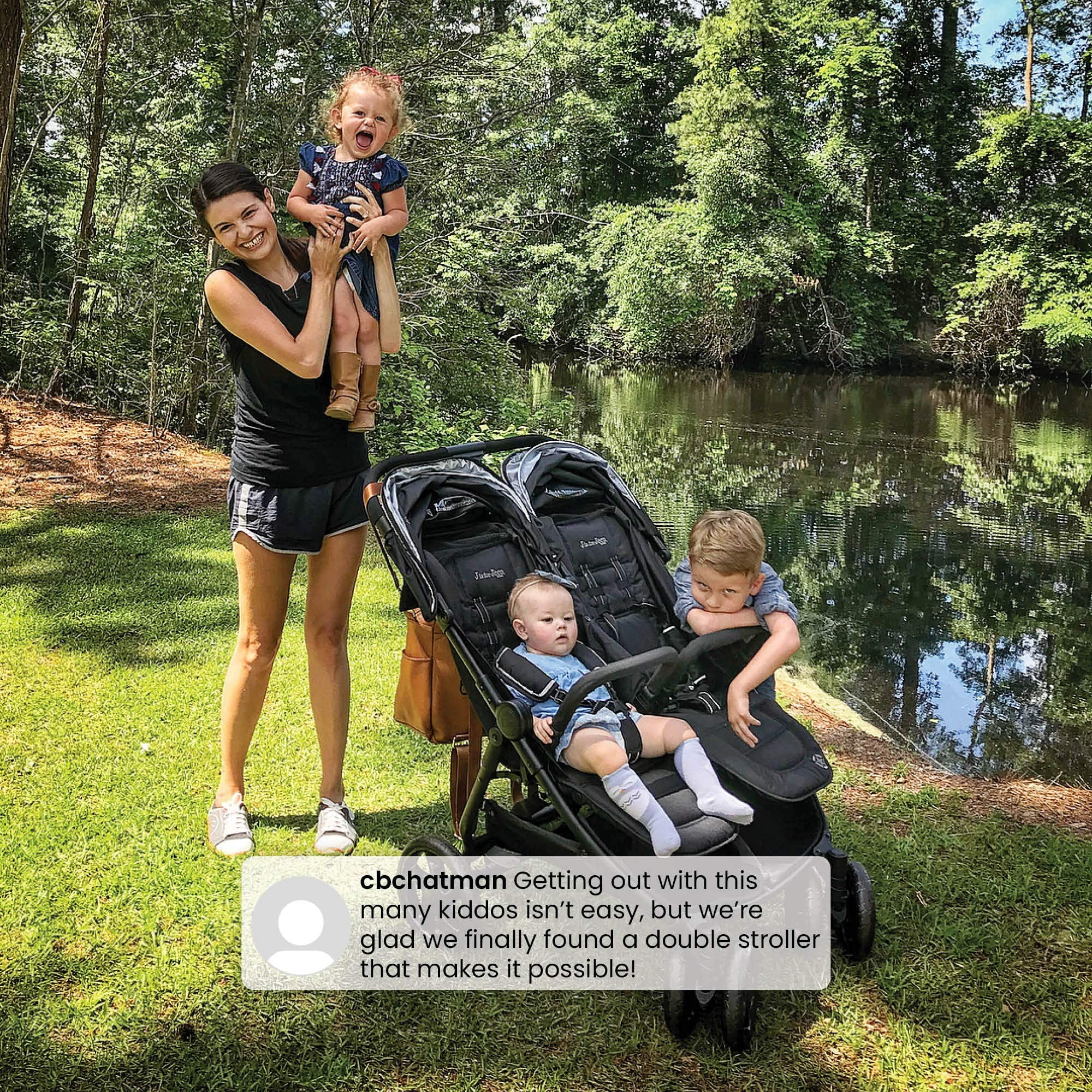 J is for Jeep Destination Ultralight Double Stroller in Midnight by Delta Children