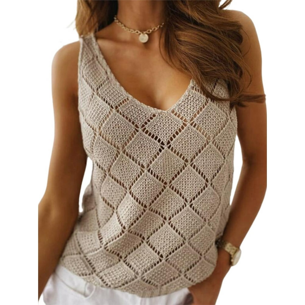 knitted tank tops ladies