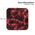 thumbnail image 3 of Kll Square Drink Coasters Set Of 4,Pu Leather Absorbent Coasters Set Decorative Coffee Cup Coasters Housewarming Gift For Home Decor-Red Line, 3 of 9