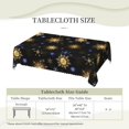 thumbnail image 5 of Christmas Golden Snowflakes Tablecloth, Winter Xmas Snowflake Table Cloth for Rustic Farmhouse Kitchen Decor, Wipeable Table Cover Rectangle Tablecloths for Holiday Party, 60" X 84", 5 of 5